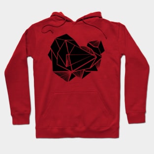 Geometric Minimal abstract black Hoodie